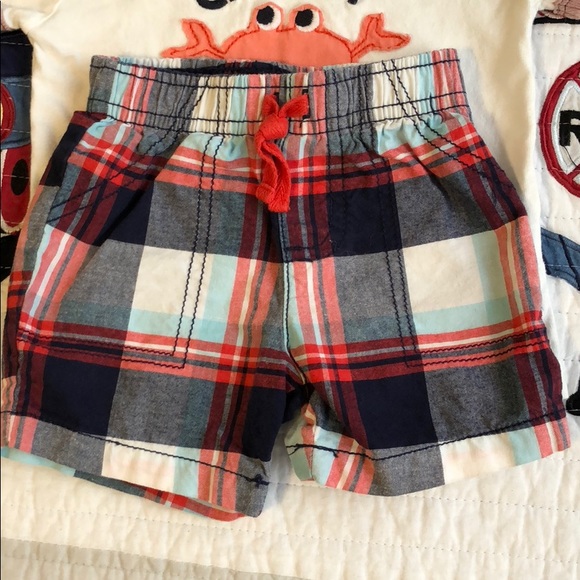 Carters Infant Boys White Crabby But Cute Set - Picture 2 of 5